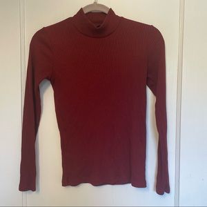 Maroon / Red Turtleneck Sweater from Uniqlo